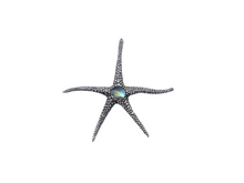 Carregar imagem no visualizador da galeria, Pingente Estrela do Mar Escurecida com Abalone - Prata 925
