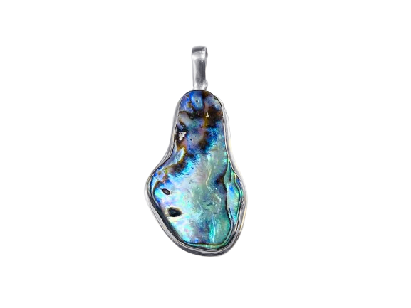 Pingente Estilizado com Abalone - Prata 925