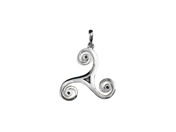 Pingente Triskle Espiral - Prata 925