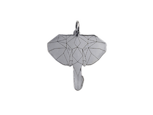 Pingente Estilizado Elefante com Mosaico - Prata 925