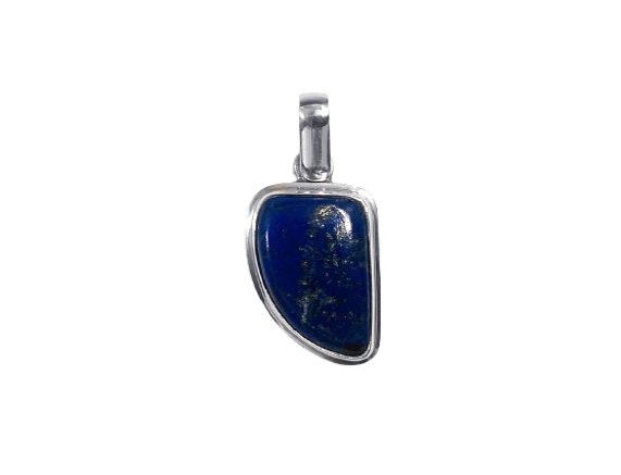 Pingente Triangular com Lápis Lazuli - Prata 925