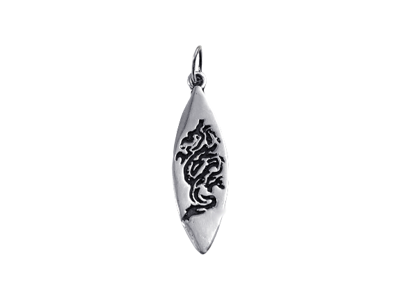 Pingente Prancha Surf Estilizado - Prata 925