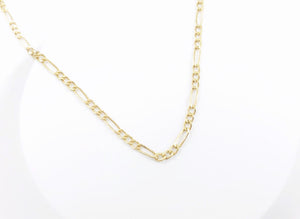 Corrente Figaro 3x1 60cm - Ouro 18k