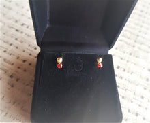 Carregar imagem no visualizador da galeria, Brinco Infantil Bolinha e Zircônia 3mm - Ouro 18k
