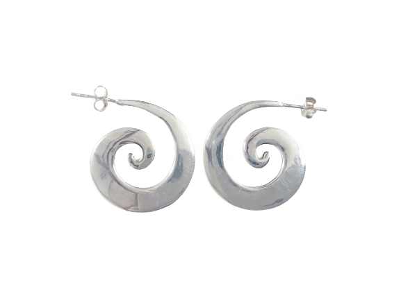 Brinco Argola Espiral - Prata 925