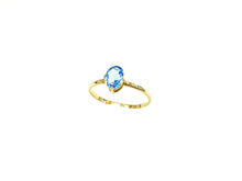 Carregar imagem no visualizador da galeria, Anel Topázio Azul Oval - Ouro 18k
