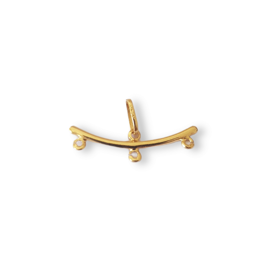 Pingente Canga com 3 Espaços - Ouro 18k