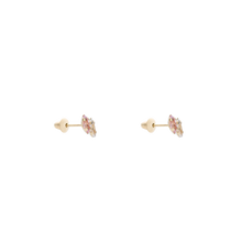 Carregar imagem no visualizador da galeria, Brinco Infantil Duas Navetes Zircônia - Ouro 18k
