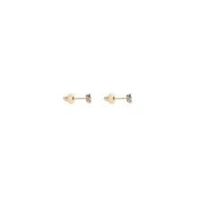 Carregar imagem no visualizador da galeria, Brinco Infantil Duas Nano Zircônias - Ouro 18k
