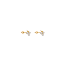 Carregar imagem no visualizador da galeria, Brinco Infantil Três Pérolas - Ouro 18k
