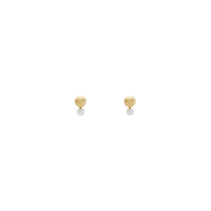 Brinco Infantil Meia Bola e Pérola - Ouro 18k