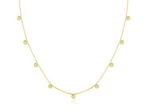 Colar Zircônias Mini Choker - Ouro 18k